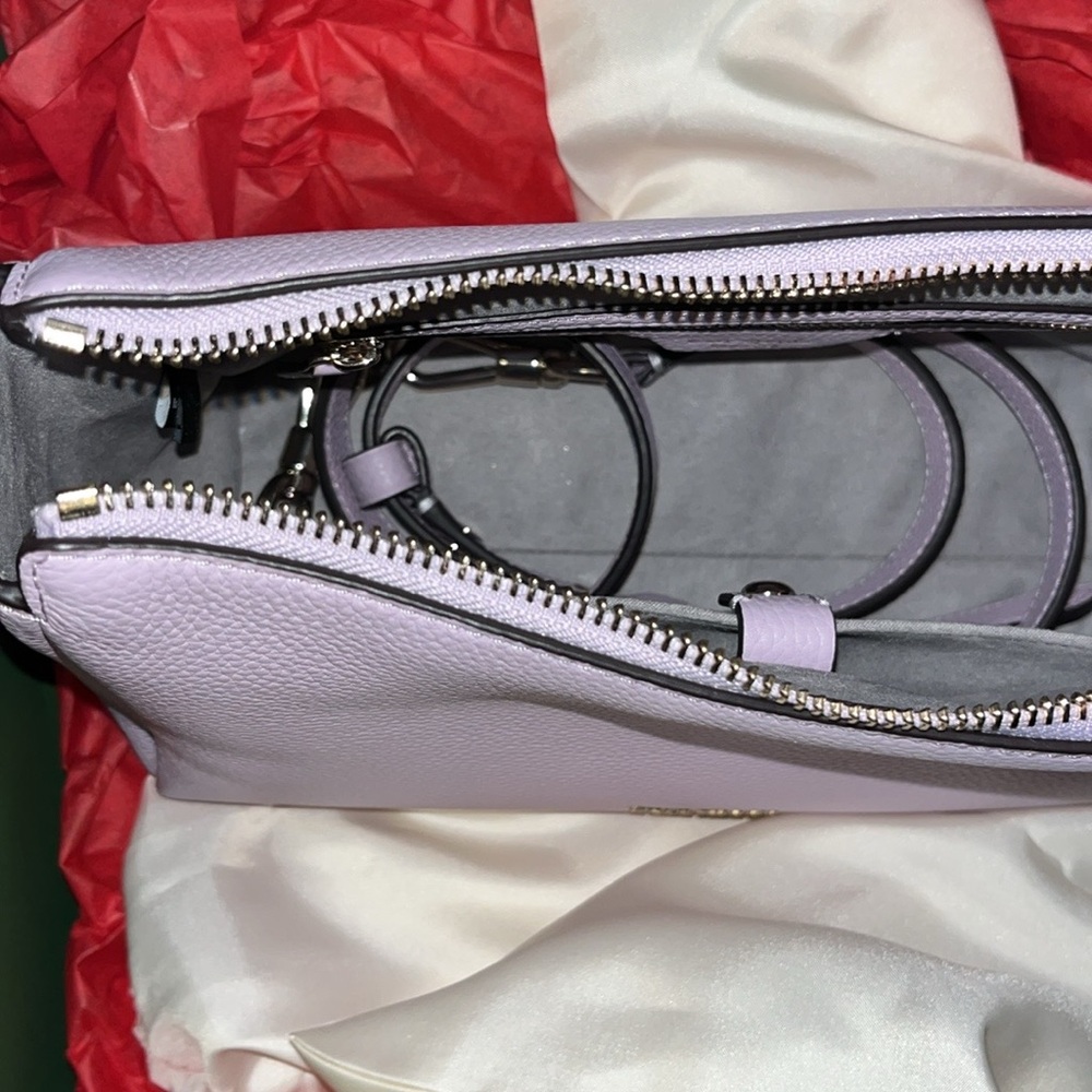 Kate Spade Knott Pebbled Leather Shoulder Bag - Violet Mist - Picture 6 of 8